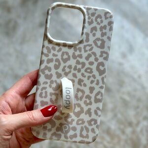 Loopy Cases Cream Leopard Print Phone Case for iPhone 15 Pro Max